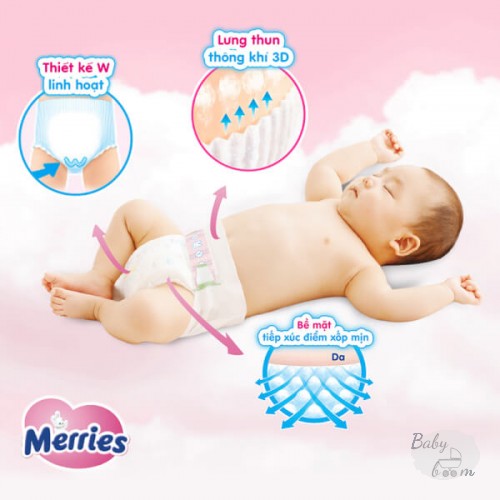 Bỉm tã dán Merries size Newborn