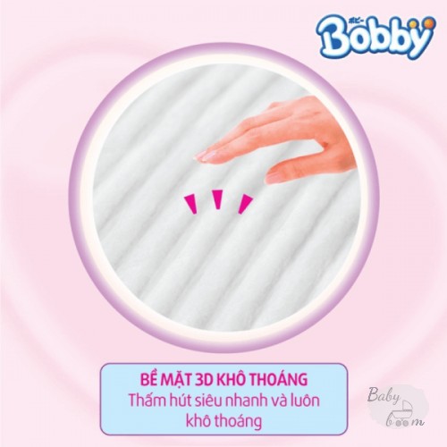 Bỉm tã dán Bobby size M 76 miếng (6-10kg) 