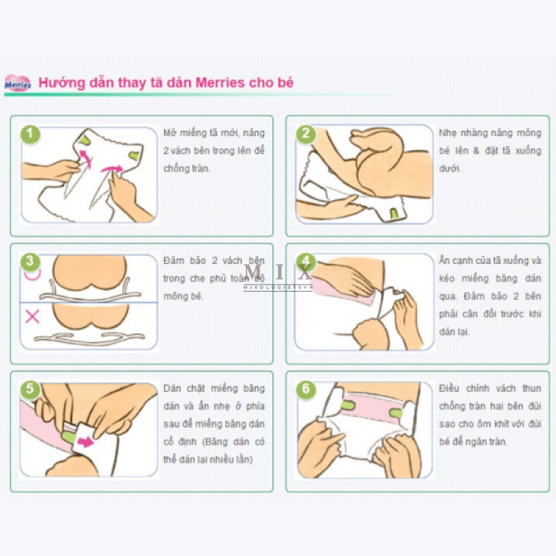Bỉm tã dán Merries size Newborn
